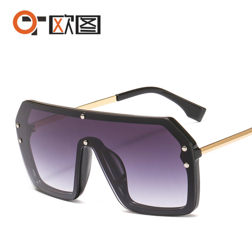 New Trend F-Letter Sunglasses with Integrated Lenses, Unisex Fashion Personalized Aviator Sunglasses, Factory Wholesale Price $6998