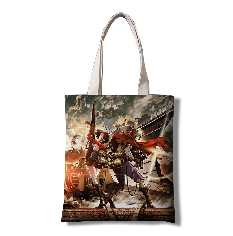 甲铁城的卡巴内瑞  帆布袋手提袋亚马逊服饰跨境电商外贸代发周边