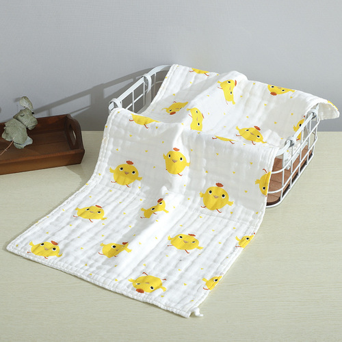 Manufacturer wholesale six-layer towel 35*75 pure cotton gauze big children's towel baby baby adult sports towel daily necessities