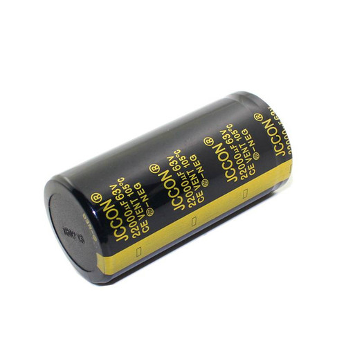 Factory direct power supply capacitor 63V 22000uf JCCON black gold audio amplifier wire cutting machine capacitor 35x70