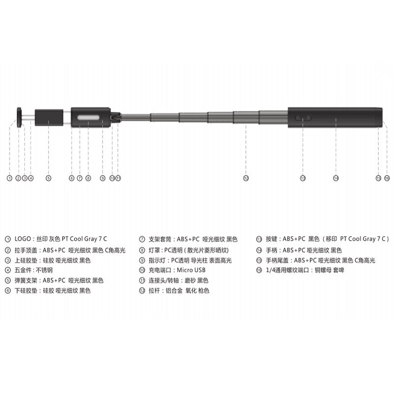 Stick selfie en Alliage d aluminium - Ref 3385991 Image 3