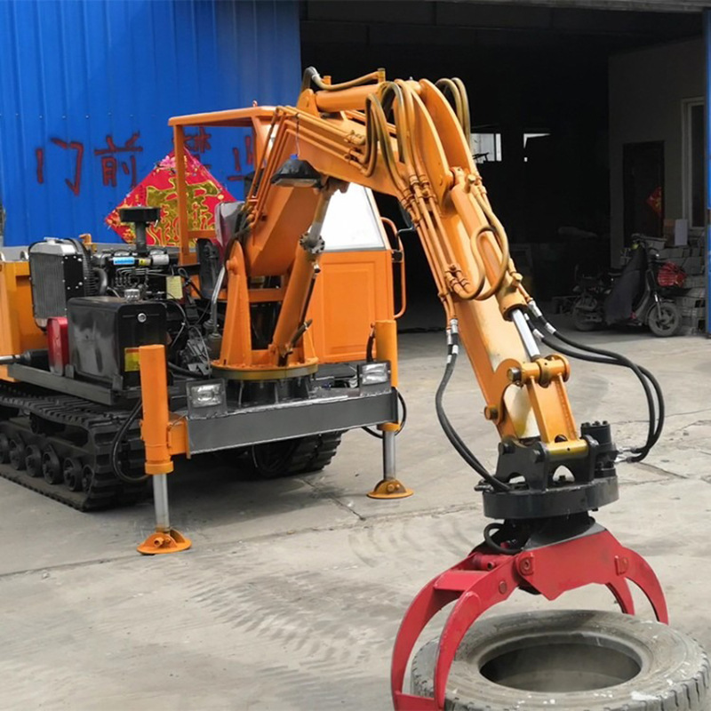 厂家定制四不像履带随车抓 四不像全液压抓木机 全地形履带随车抓