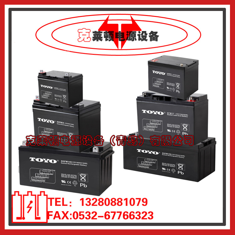 东洋TOYO蓄电池6GFM200（12V200AH）船舶储能应急蓄电池