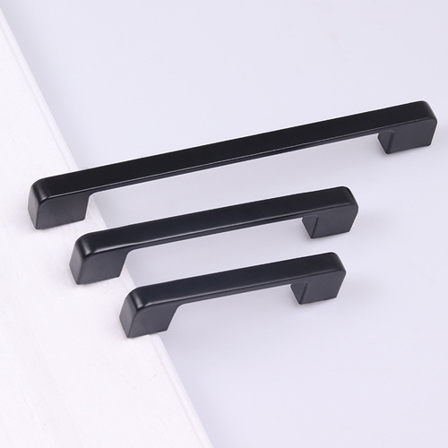 Factory direct sales American black cabinet wardrobe handle cabinet door drawer door handle modern simple single hole small handle