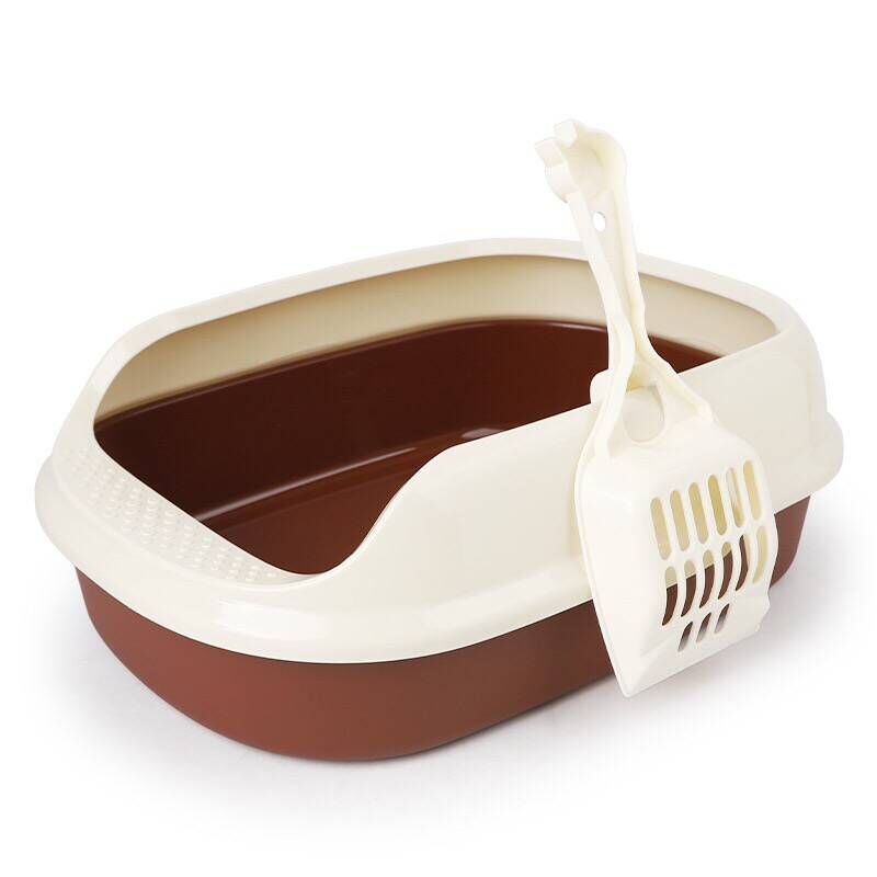 Caja de arena para gatos para mascotas caja de arena para gatos semi-cerrada anti-agrietamiento caja de arena para gatos anti-salpicaduras gato inodoro libre pala gato suministros para gatos