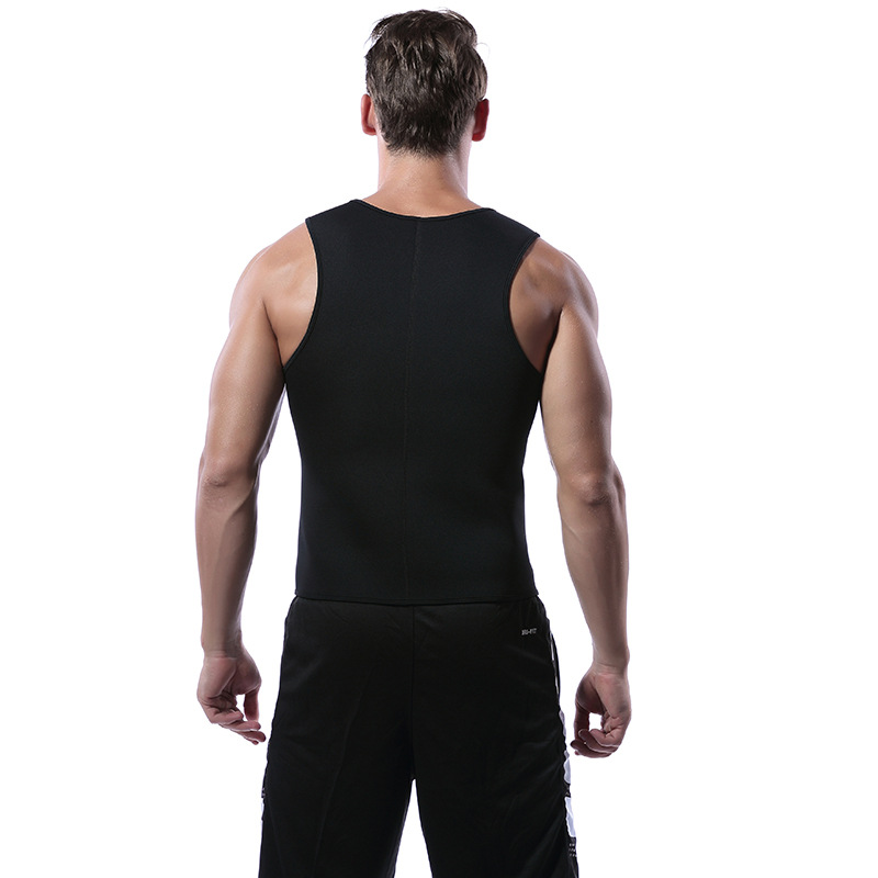 Hombres europeos y americanos chaleco corsé cintura fitness sudor traje vientre contrayendo sudor Chaleco de gran tamaño sudor corsé