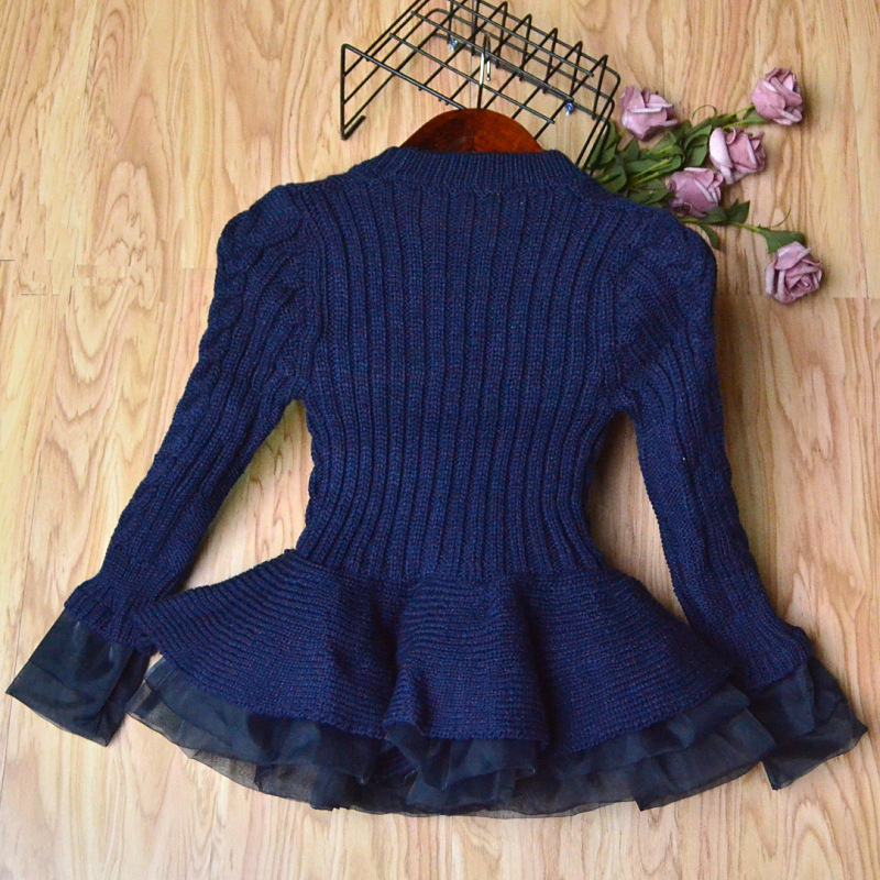 Robe princesse en maille douce pour fille robe d'hiver_voghion.com