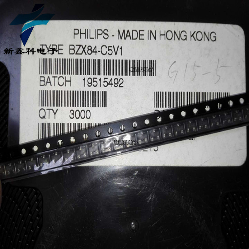 贴片稳压二极管 BZX84C5V1 BZX84-C5V1 5.1V 丝印:Z2 SOT-23-3