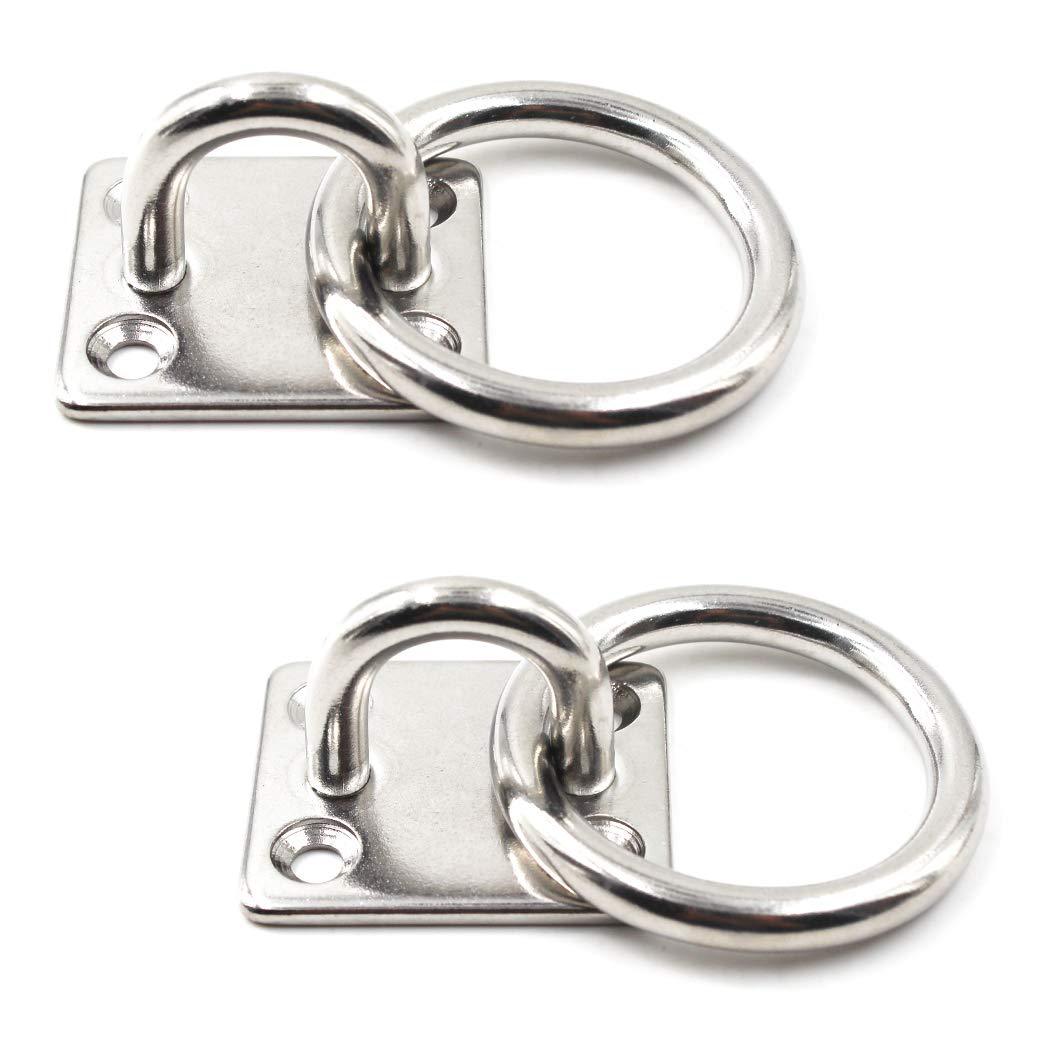 厂家批发304不锈钢方形门扣遮阳网配件固定扣板眼游艇配件