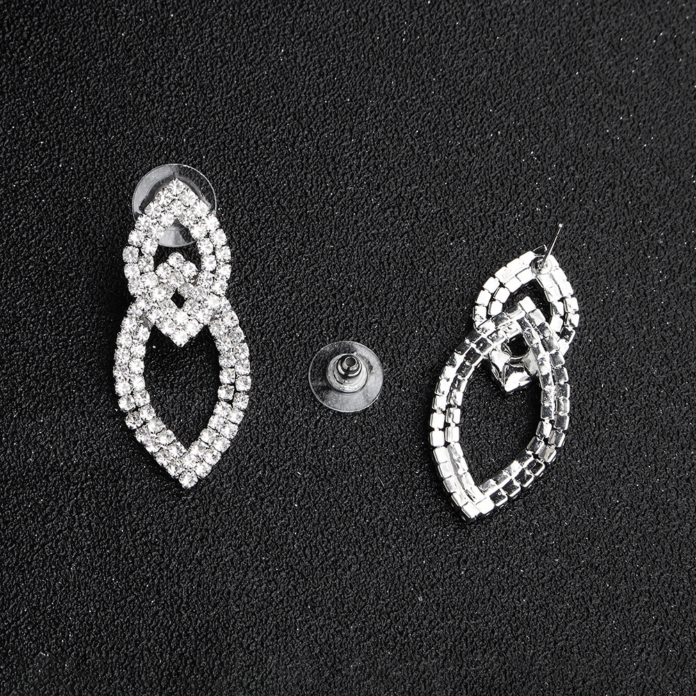 Fashion New Simple Trend Rhinestone Photo Accessories Alloy Earrings Jewelry display picture 6
