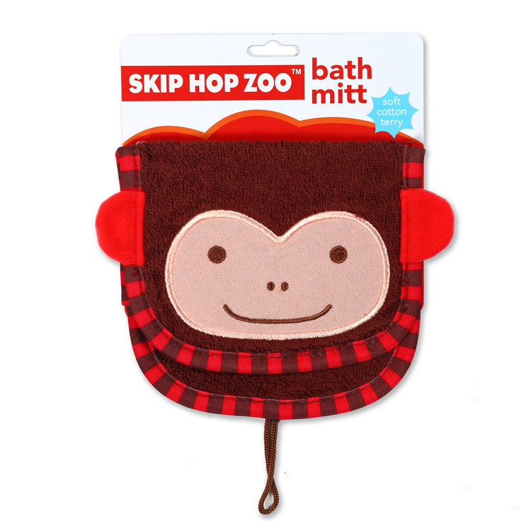 卡通嬰兒沐浴手套純棉強力搓澡巾親子洗澡巾互動洗浴用品批發