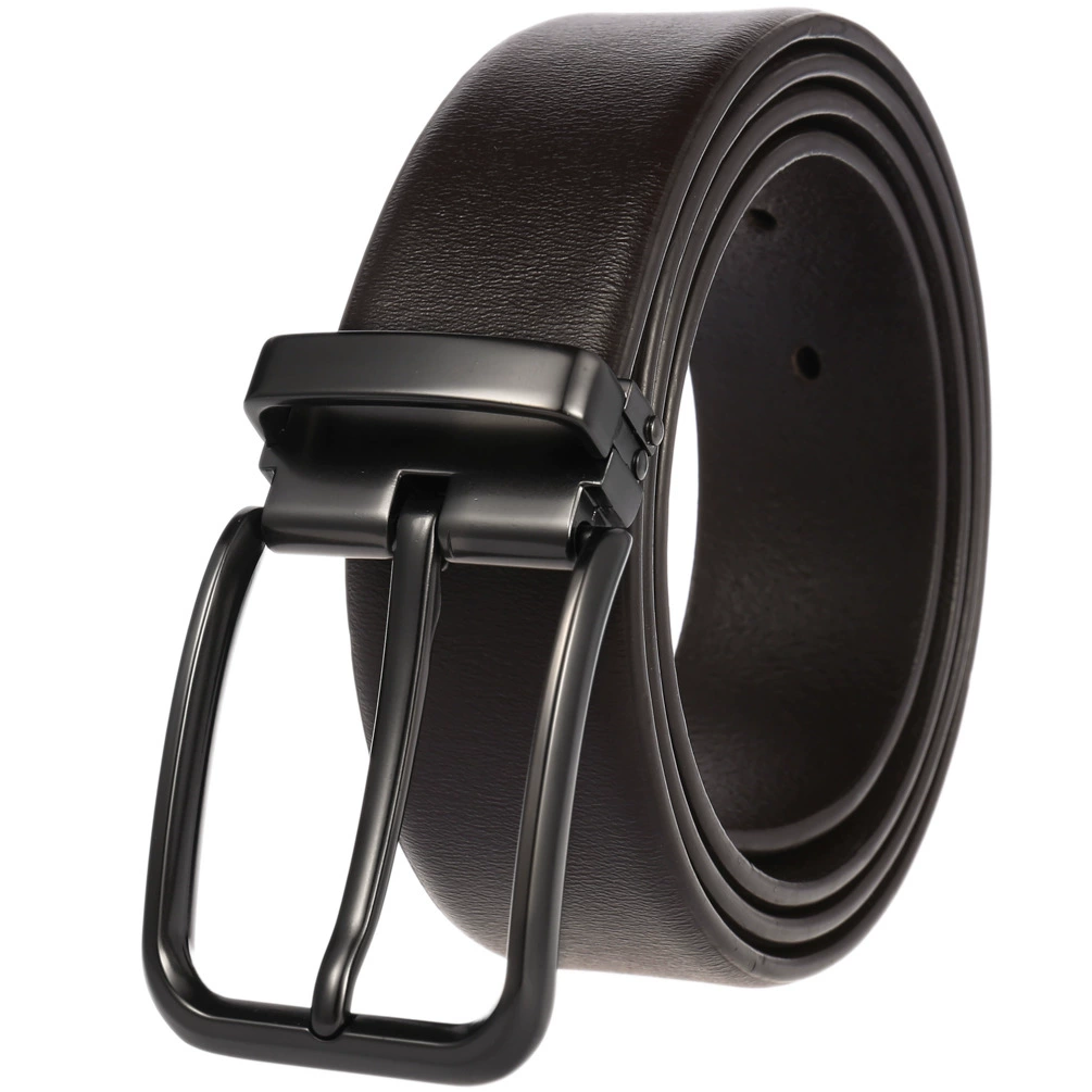 Leather belt for leisure, genuine leather