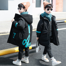 童裝男童新款韓版冬款兒童棉衣中大童寶寶加厚中長款羽絨棉襖外套