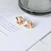 Universal earrings, small minimalistic triangle, simple and elegant design