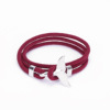 New whale tail dolphin octopus octopus marine series anchor style bracelet couple red hand rope