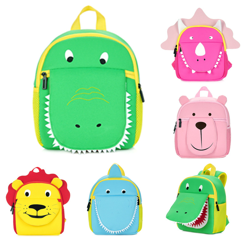 新款儿童书包可爱卡通潜水料幼儿园书包互动书包超轻减负书包