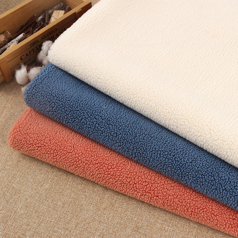 新品 小颗粒短毛绒 秋冬外套家居睡衣玩具面料 素色绒布现货