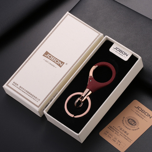 jobon Chinese couple car keychain simple frosted metal alloy key chain pendant creative gift for women