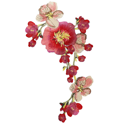 Clothing accessories, embroidered water-soluble lace cloth, hand-sewn cheongsam, heavy industry subsidies for supply of ethnic peony flowers