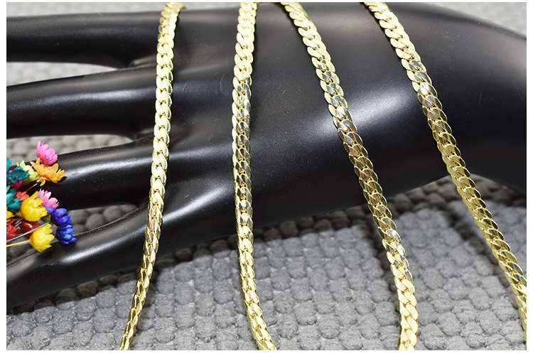 K Gold Electroplated Chain Necklace For Women Elegant Jewellery_voghion.com