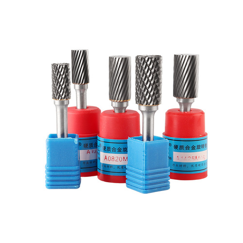 Carbide rotary file A-shaped tungsten steel grinding head Solid tungsten steel rotary file Cylindrical milling cutter Solid alloy grinding head