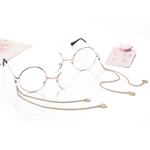 Diffuse rhyme Lolita Lolita retro half-frame gear Monocle glasses student secondary personality glasses