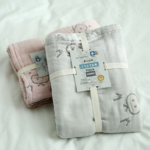 Cotton gauze pillow cover Japanese style 6-layer pleated thickened pillow cover for male and female students