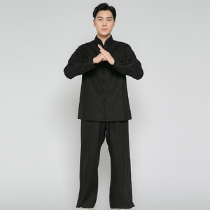 tai chi clothing chinese kung fu uniforms Maple Leaf jacquard hemp suit for men