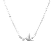 ins小清新项链女生日韩版燕子锁骨链925纯银简约学生森系简约大方