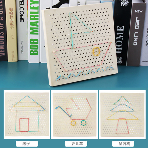 Mushroom Nail Assembly Toy, Kindergarten Children's Brain-Training Early Education Multi-Functional Creative Puzzle, Wooden Toy Wholesale