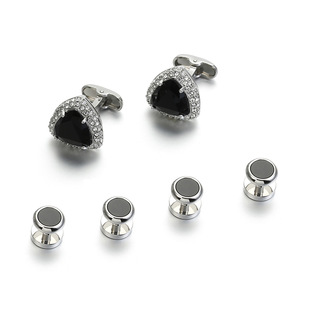 Exquisite placket button double-row Diamond Foreign suit cuff hot French shirt decorative buttons cufflinks