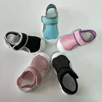 2019夏季新款儿童包头凉鞋大洞网眼魔术贴休闲凉鞋|ru