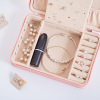 Handheld polyurethane fresh earrings, storage system with zipper, universal ring, storage box, simple and elegant design, wholesale