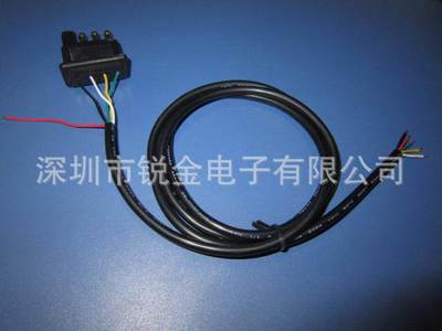 廠家專業研發生産汽車氛圍燈飾線束4.5子彈頭5芯1.5平方長度定制