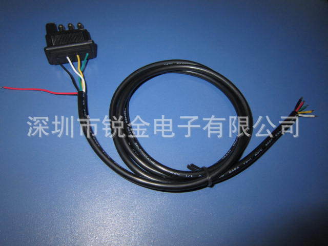 廠家專業研發生産汽車氛圍燈飾線束4.5子彈頭5芯1.5平方長度定制