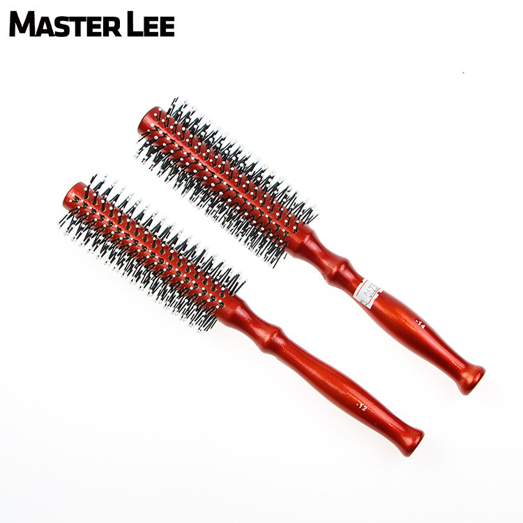 Masteri 외국 무역 곱슬 머리 빗 갈기 나무 빗 홈 헤어 살롱 전문 스타일링 빗 미용 롤 빗 도매