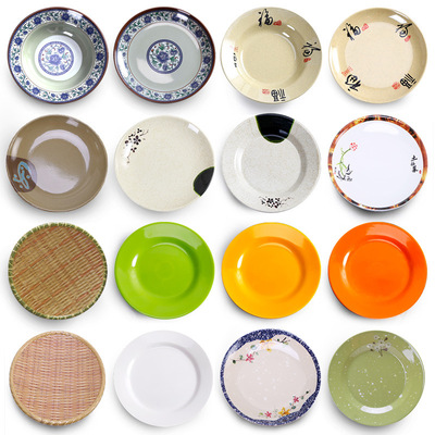 Melamine tableware disk Pot shops Buffet plate Dish canteen Hotel Cooking plate Rice bowl Fall