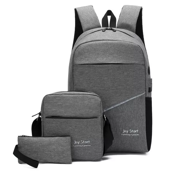 Computer backpack three-piece 2018 new nylon shoulder bag business computer bag Travel Leisure backpack wholesale