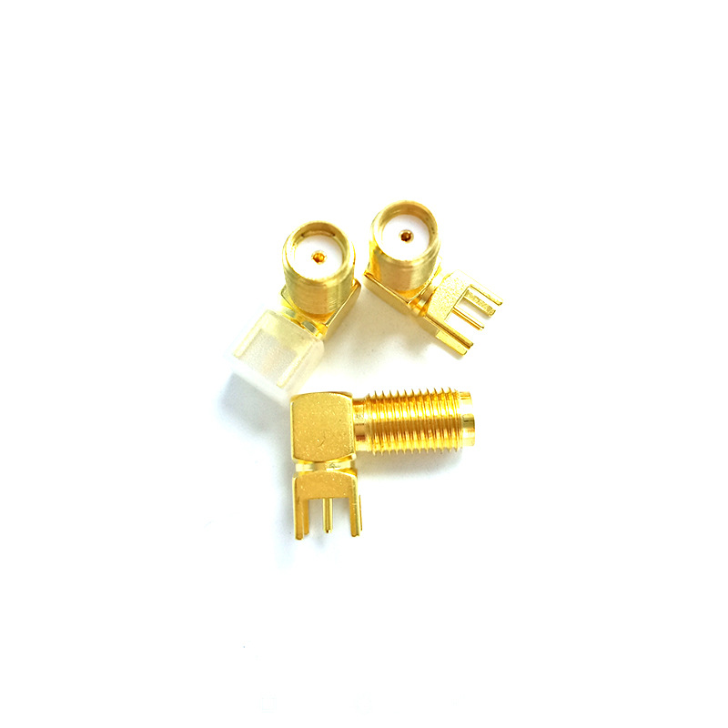 SMA-KWE SMAKWE加长SMA天线座子SMA弯母头卧式PCB插板母座 11牙