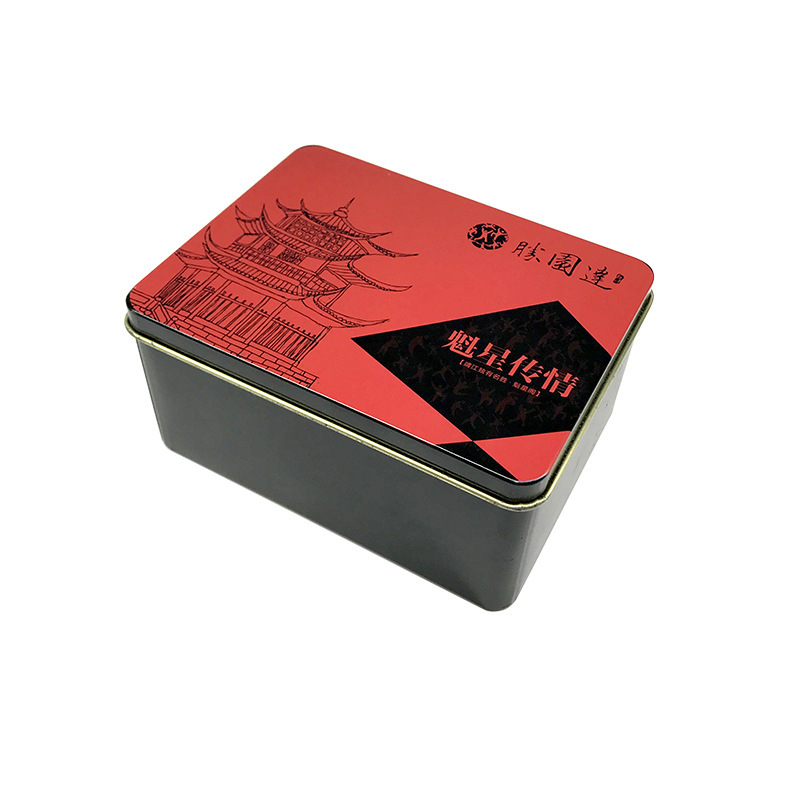 Caja Metálica para Té de Hojalata Hermética y Cuadrada