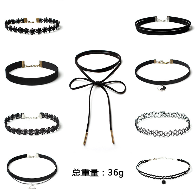 Fashion Gothic Lolita choker collar necklace set