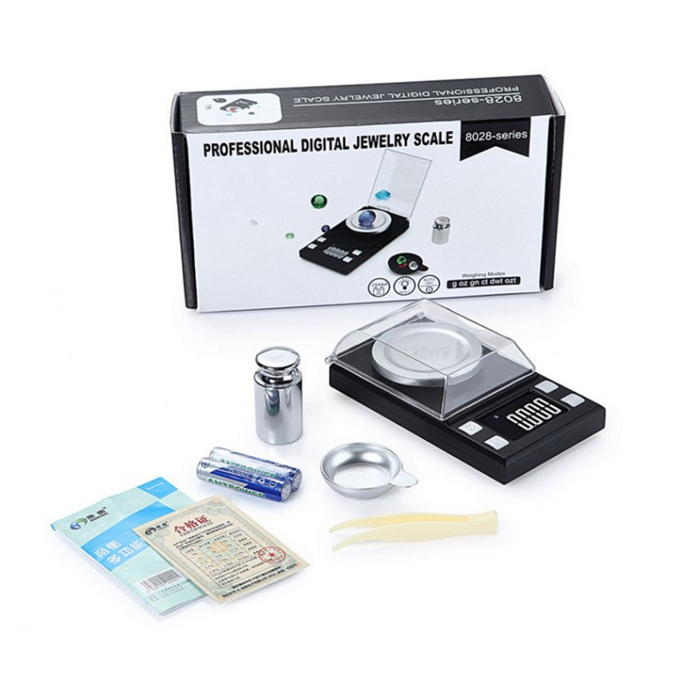 10g高精度珠宝秤克拉秤电子称0.001g便携毫克迷你宝石微型小天平