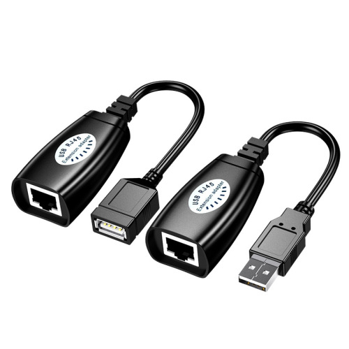 Cross-border USB extender 50 meters usb extension signal amplifier usb2.0 to RJ45 network extender