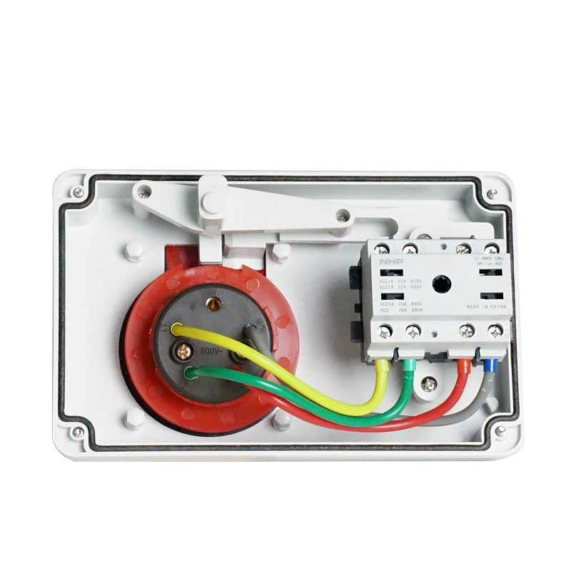 16A автоматический цепной комбинаторный розеточный бокс 3P 220V индустриальная розетка изолированная сетевой коробка с выключателем против ошибочного переключения 32
