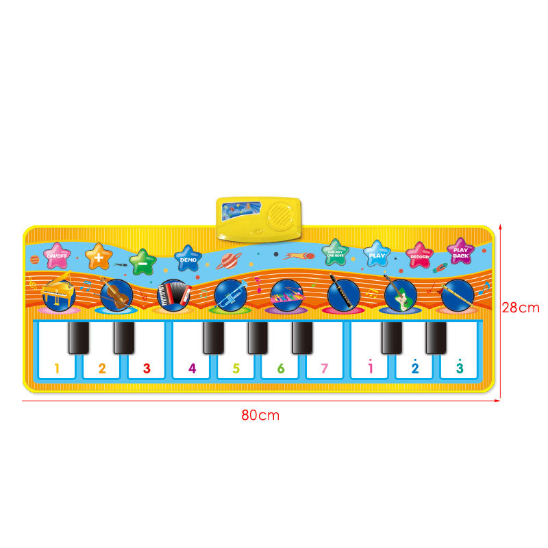 跨境儿童钢琴音乐毯婴儿多种功能动物爬爬垫早教益智玩具外贸出口