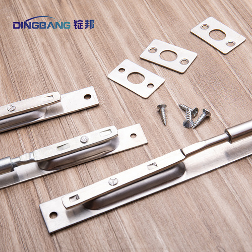 Factory direct sales stainless steel invisible latch door bolt thickened anti-theft stainless steel sheet iron bar concealed latch wholesale