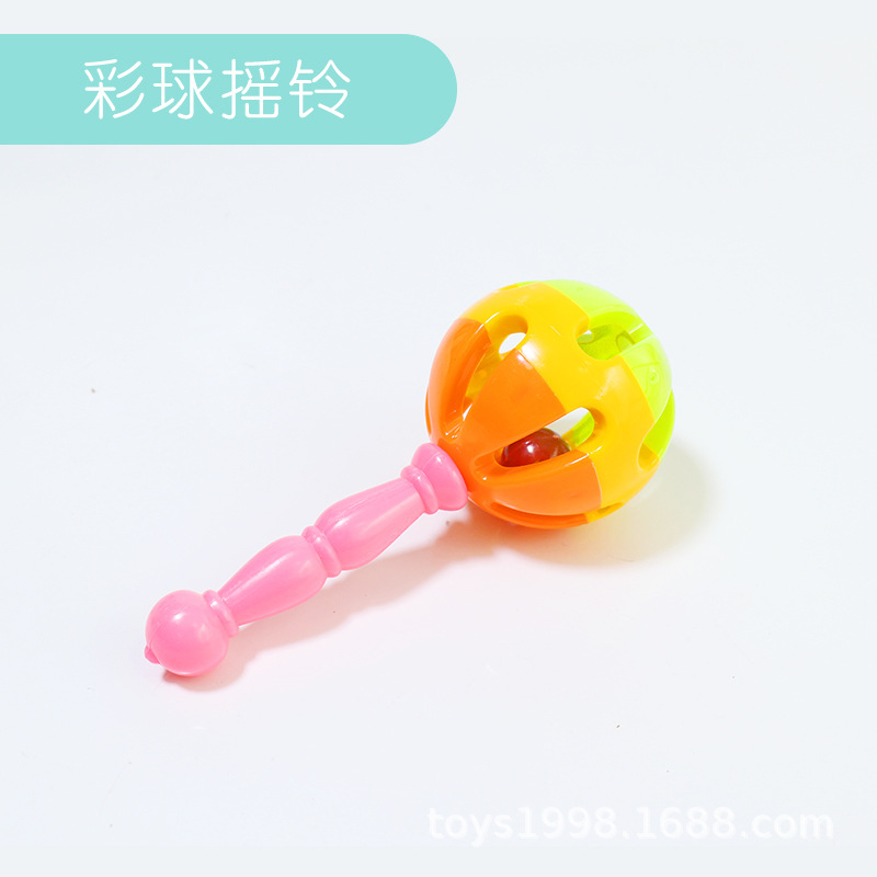 0-3 años de edad bebé de mano Bell regalo de juguete de regalo de doble cabeza sonajero 929 serie Shantou gran cantidad precio de fábrica al por mayor