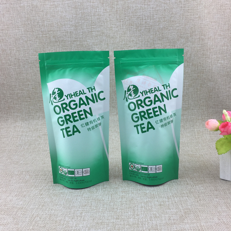 Matte individual green tea with zipper