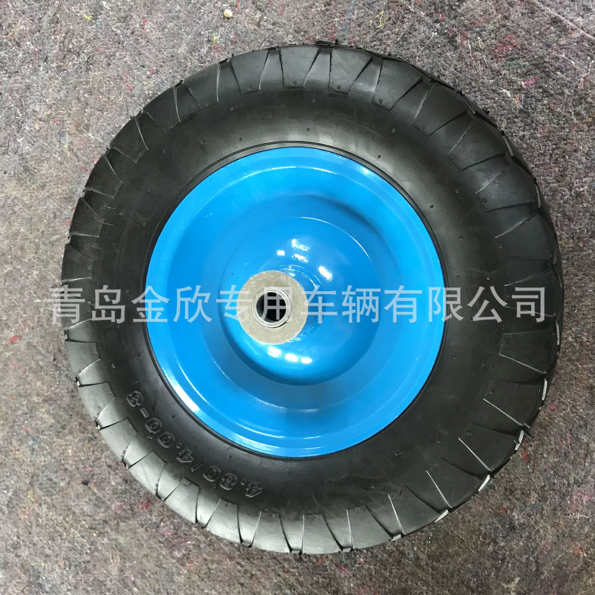 厂家直销16英寸 4.00/4.80-8  大方块花纹手推车橡胶充气轮胎