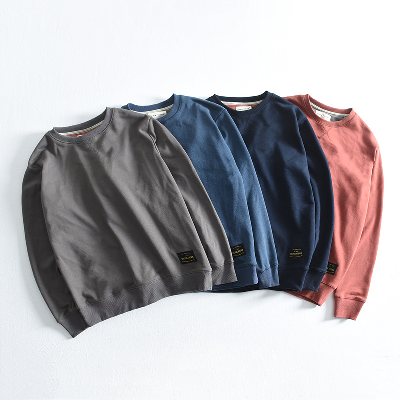 一件代发春季新款潮流毛圈卫衣男棉 时尚简约卫衣男士批发|ms